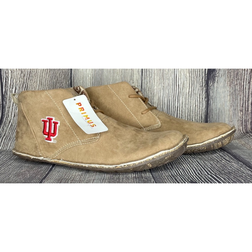 Indiana University IU Brown Primus Campus Faux Suede Chukka Shoes Mens Sz 10